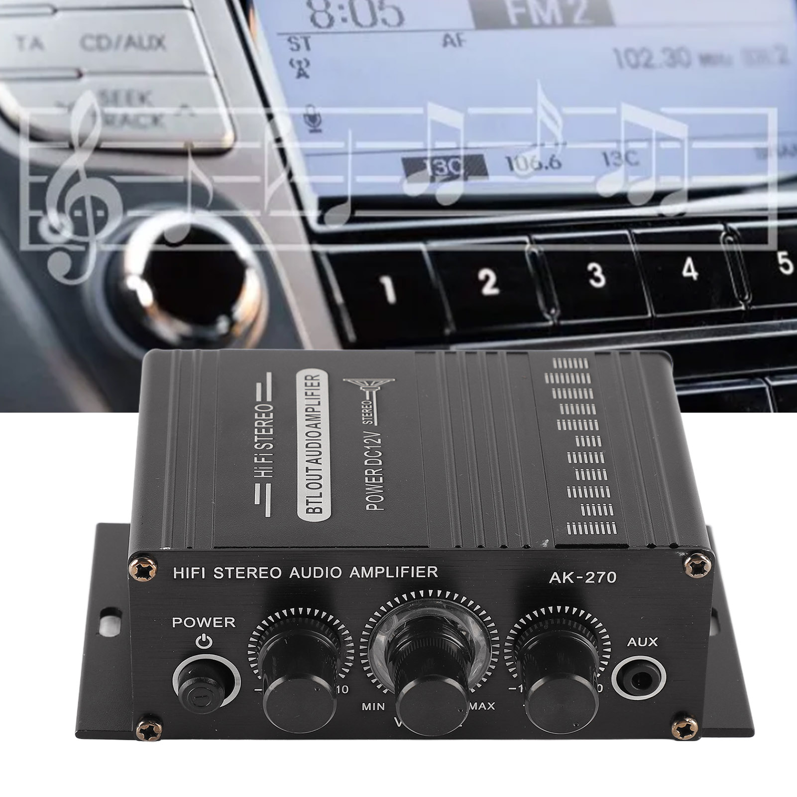 Portable Amplifier Mini - Amplificador estéreo para motocicleta, amplificador estéreo