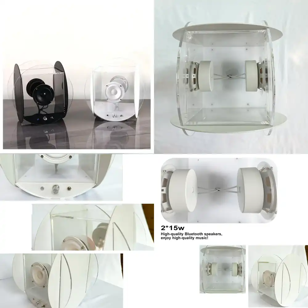 Audio Music Bluetooth - Caixa de Som Bluetooth Transparente de