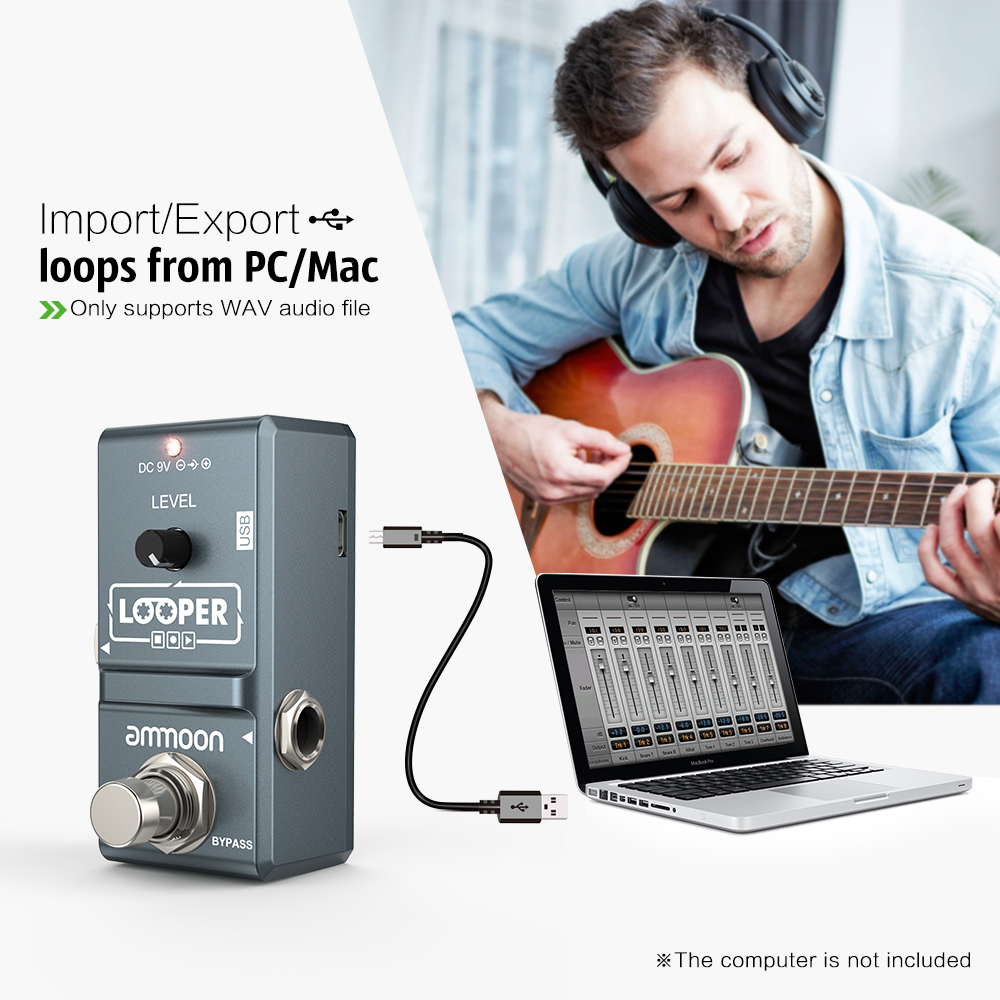 Ammoon-AP-09 Nano Loop Pedal E - Looper Pedal Guitar avaliação e preço