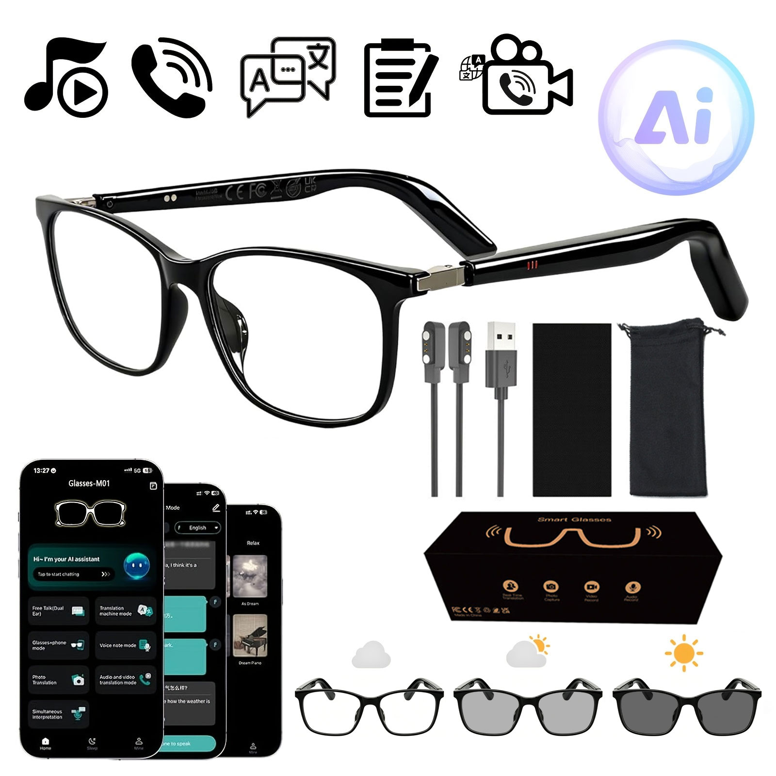 Óculos de Áudio Inteligentes c - Audio Music Bluetooth avaliação e preço