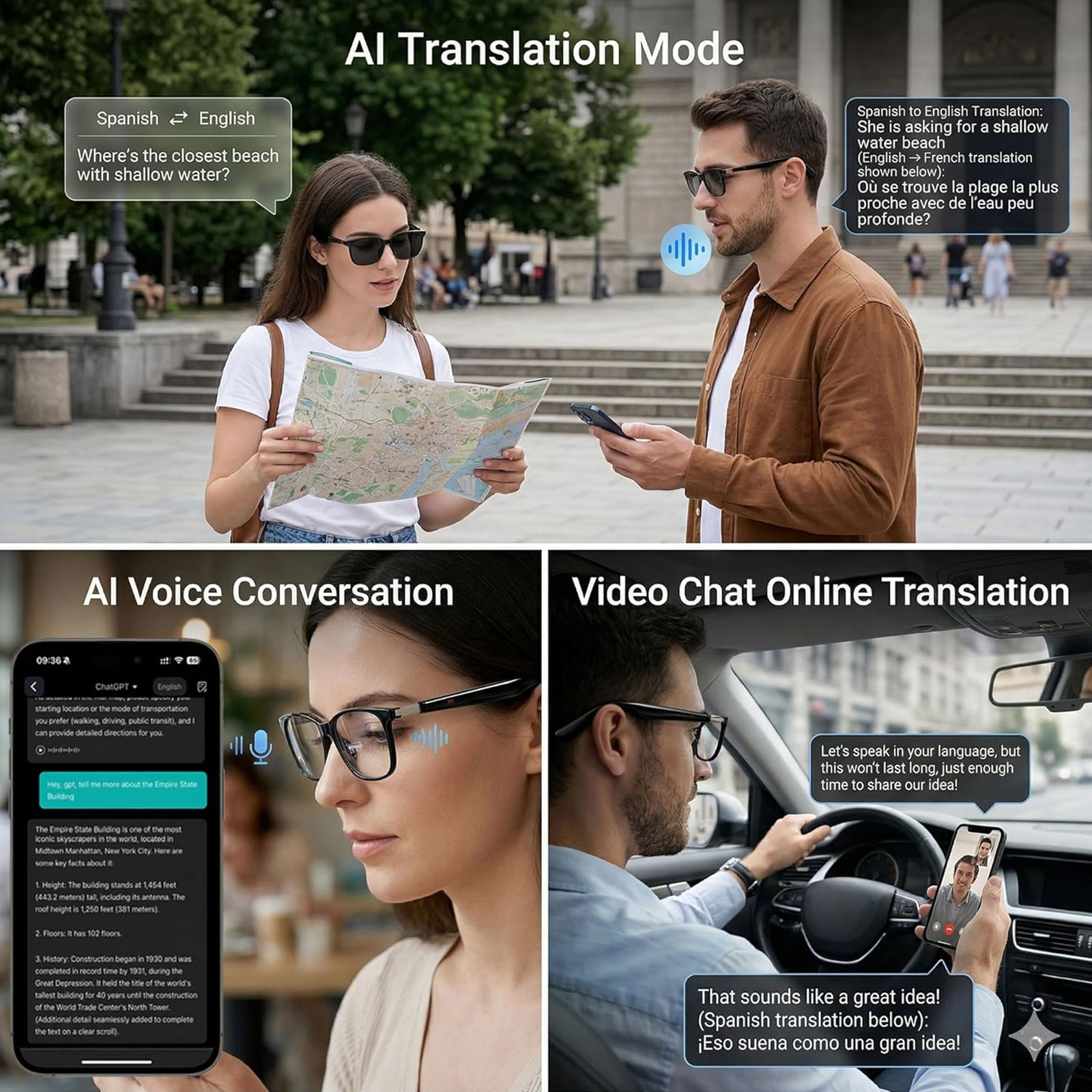 Óculos de Áudio Inteligentes c - Audio Music Bluetooth avaliação e preço