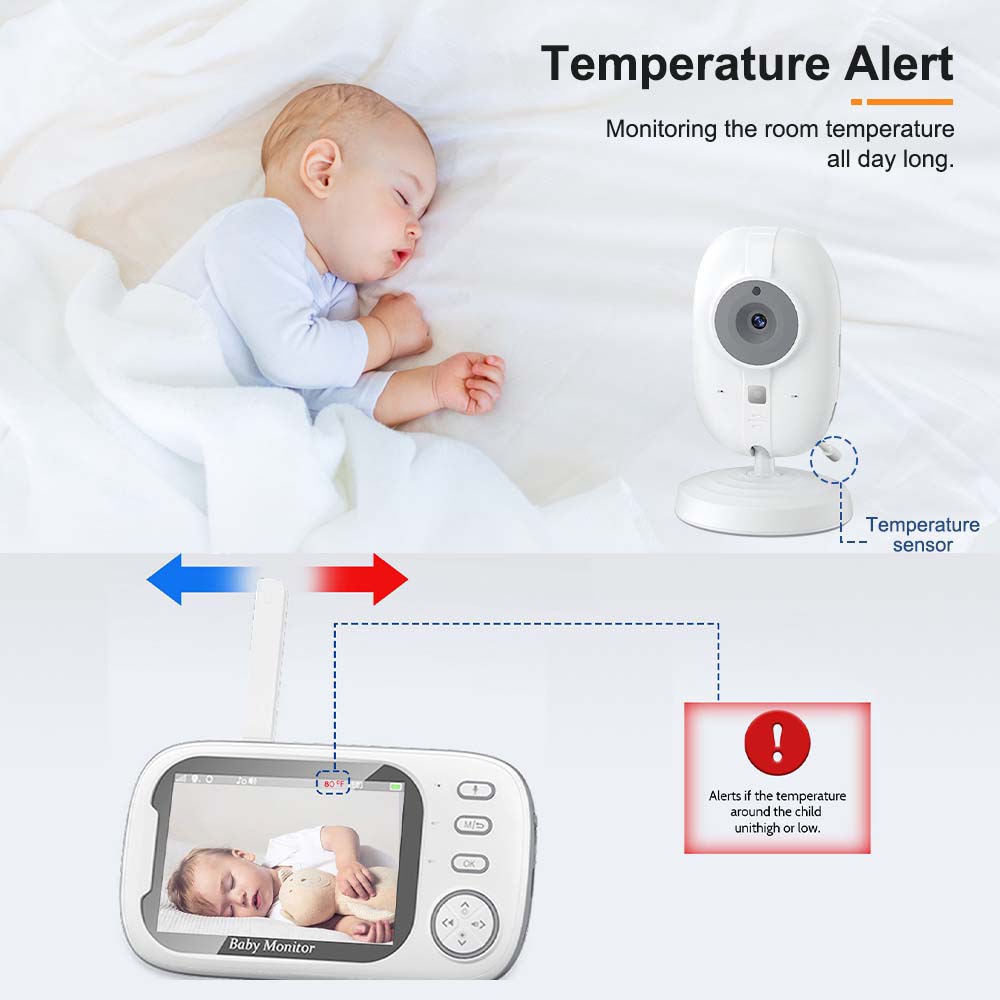 3.5'' Video Baby Monitor, Áudi - Audio Music Video avaliação e preço