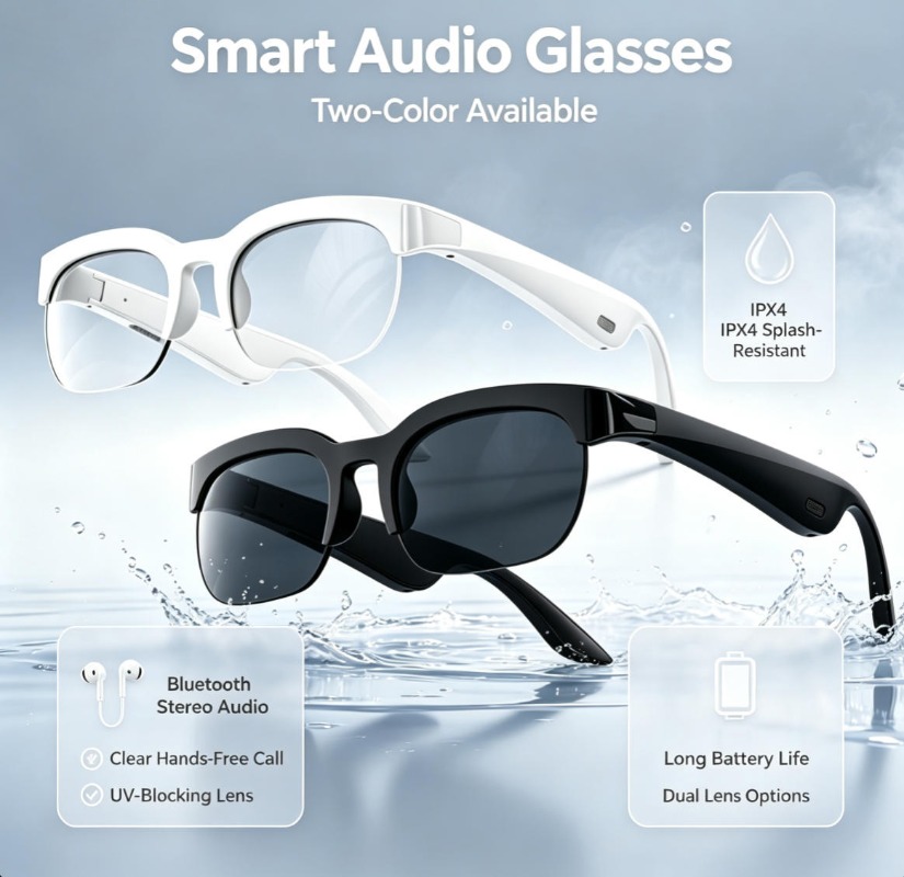 Óculos de Áudio Inteligentes e - Audio Music Video avaliação e preço